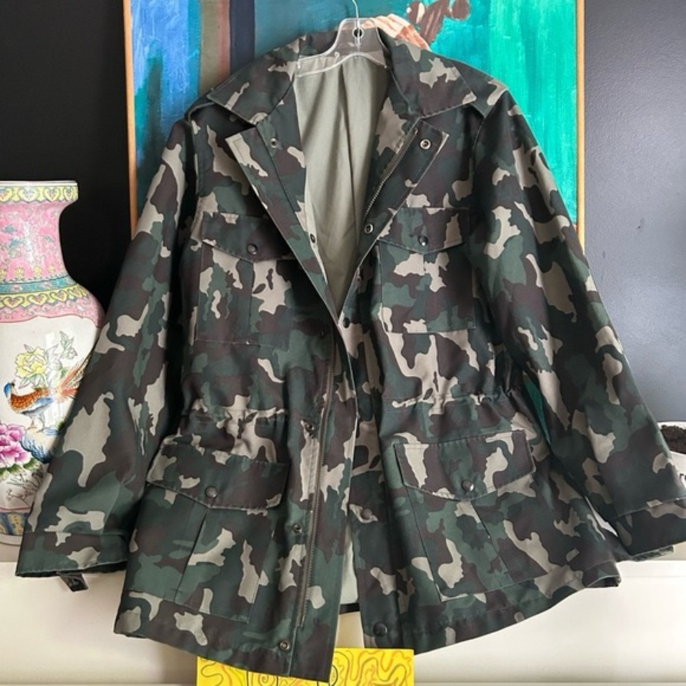 Vintage Camouflage Military Field Jacket 42R XL